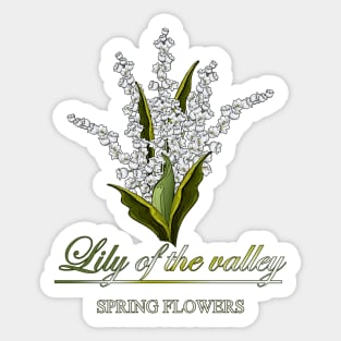 Lily of the Valley - Spring bouquet of the Lilies of the Valley Sticker